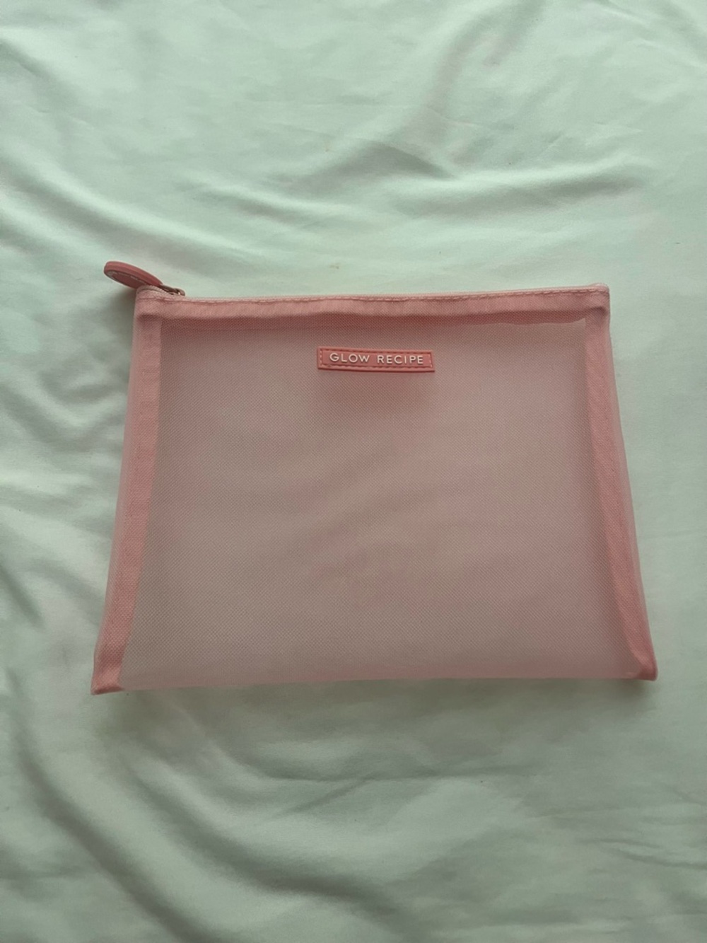 Glow Recipe Blush Pink Mesh Makeup Pouch